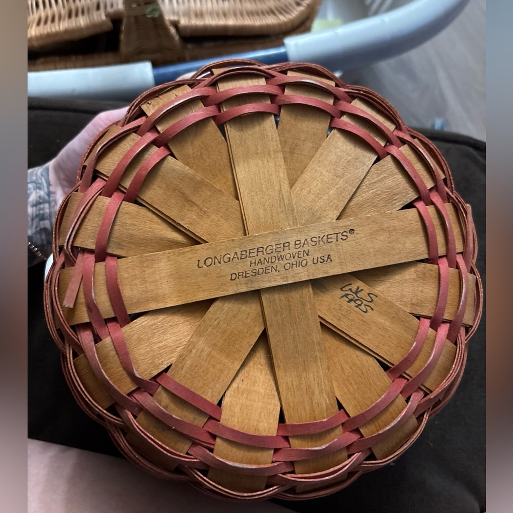 Longaberger 1995 Mothers Day Basket Flowers Liner Tie On - Picture 3 of 6